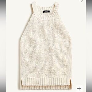 JCrew High Neck Sweater Tank Size XS Navy and Antique White